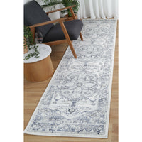 Ligures Grey White Rug 80X300cm