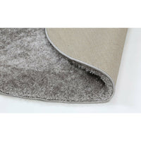 Puffy Soft Shaggy Round Rug Grey 160x160 cm Round