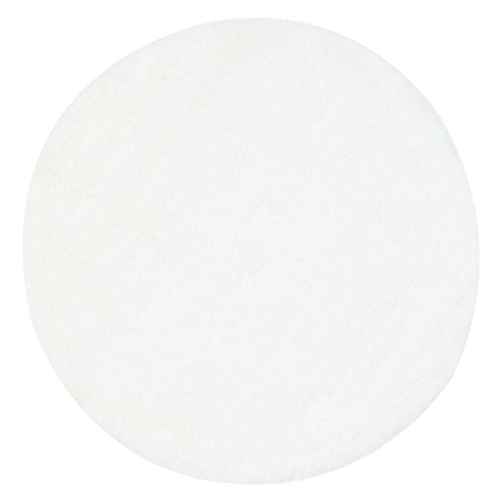 Puffy Soft Shaggy Round Rug White 160x160 cm Round