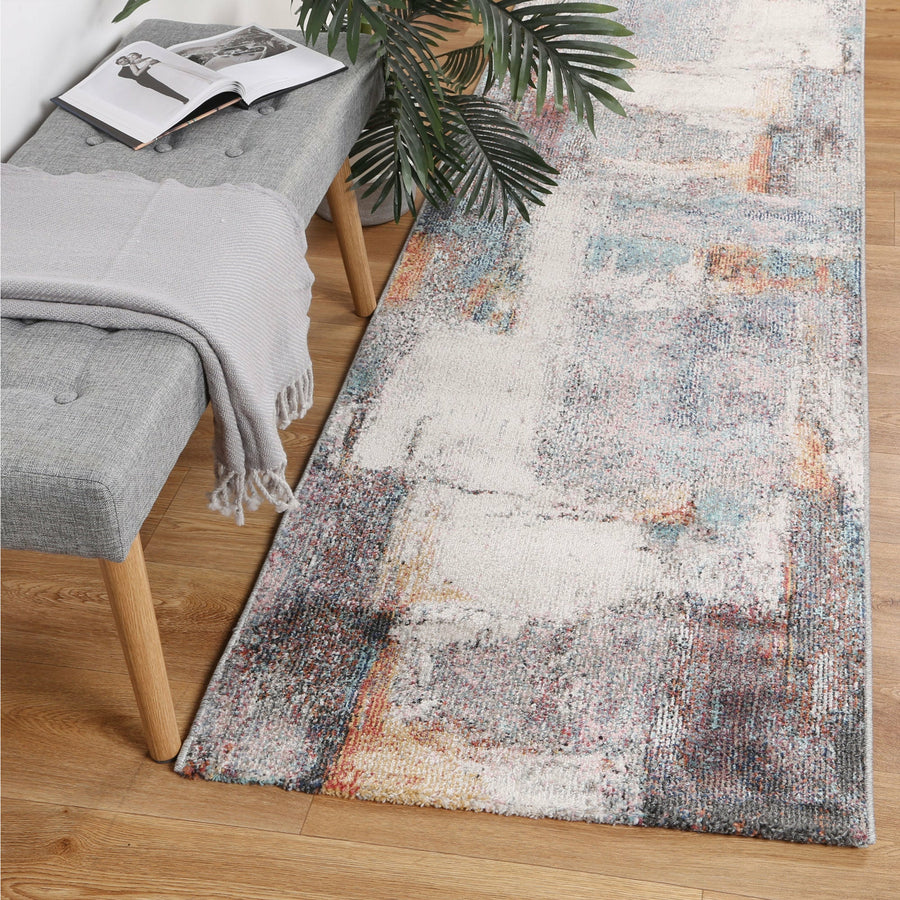 Aveza Abstract Grey Rug 160x160cm