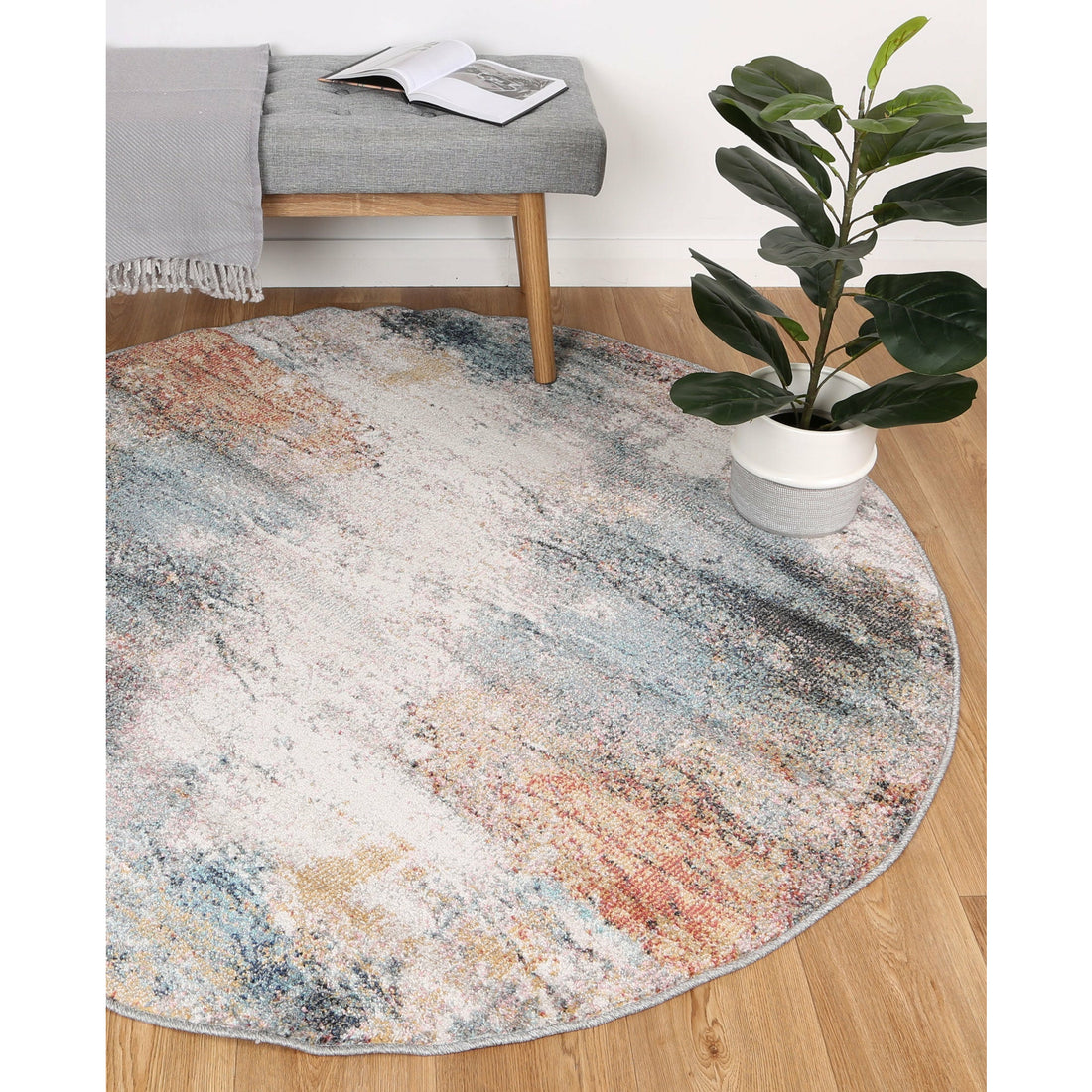 Aveza Abstract Soft Multi Rug 160x160cm