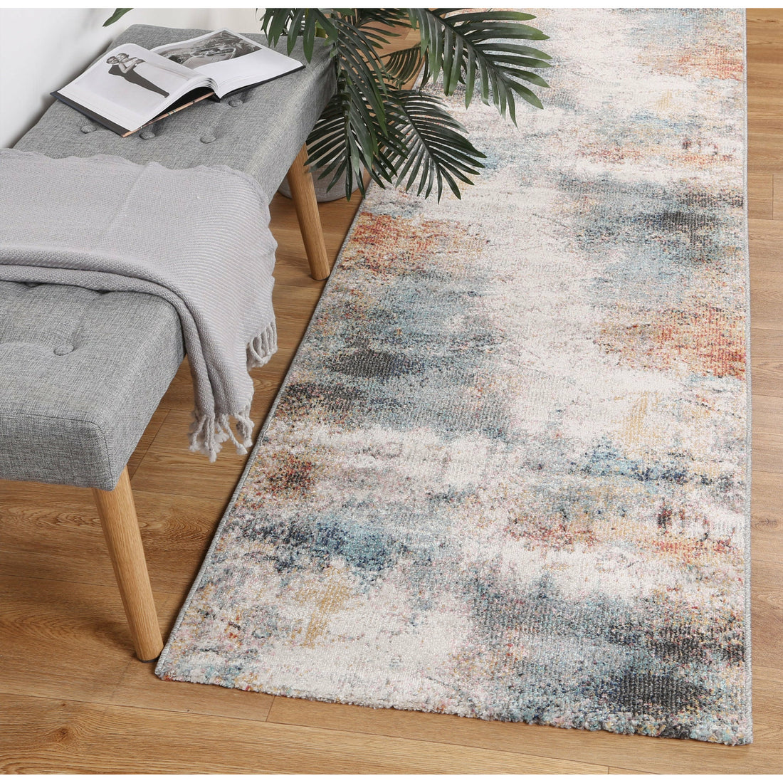 Aveza Abstract Soft Multi Rug 160x160cm