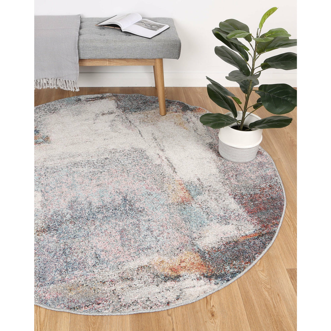 Aveza Abstract Grey Rug 200x290 cm