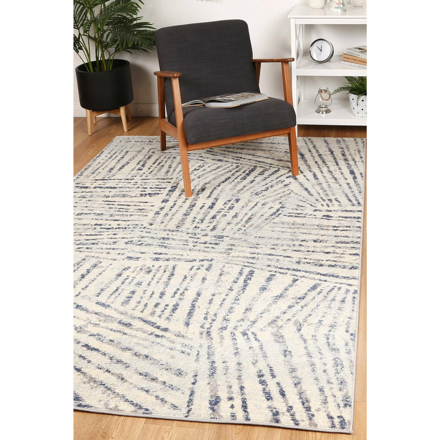 Palermo Vallo Grey Blue Rug 160x230cm