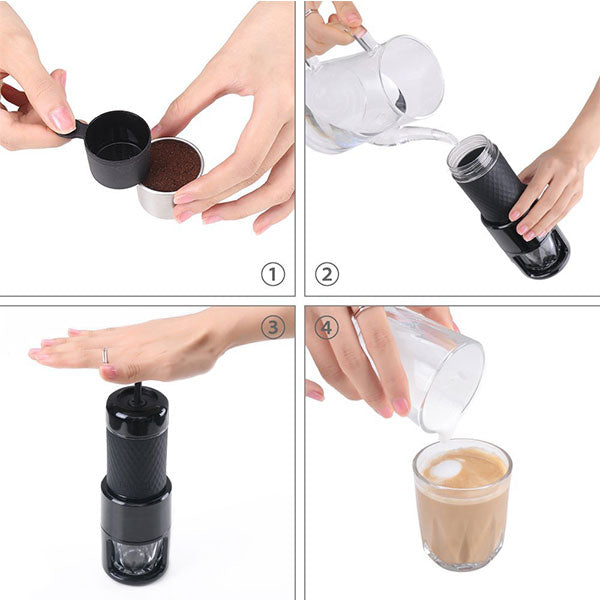 Portable Espresso Coffee Machine Hot/Cold Black - Award Winning