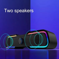 DHE-6002 Wired Soundbar RGB Light Multimedia Speaker