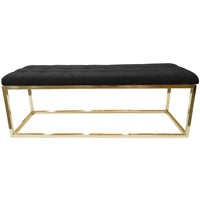 Holly Gold / Black Ottoman