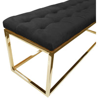 Holly Gold / Black Ottoman