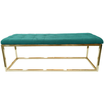 Holly Gold / Green Ottoman