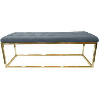 Holly Gold / Grey Ottoman