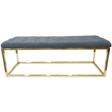 Holly Gold / Grey Ottoman