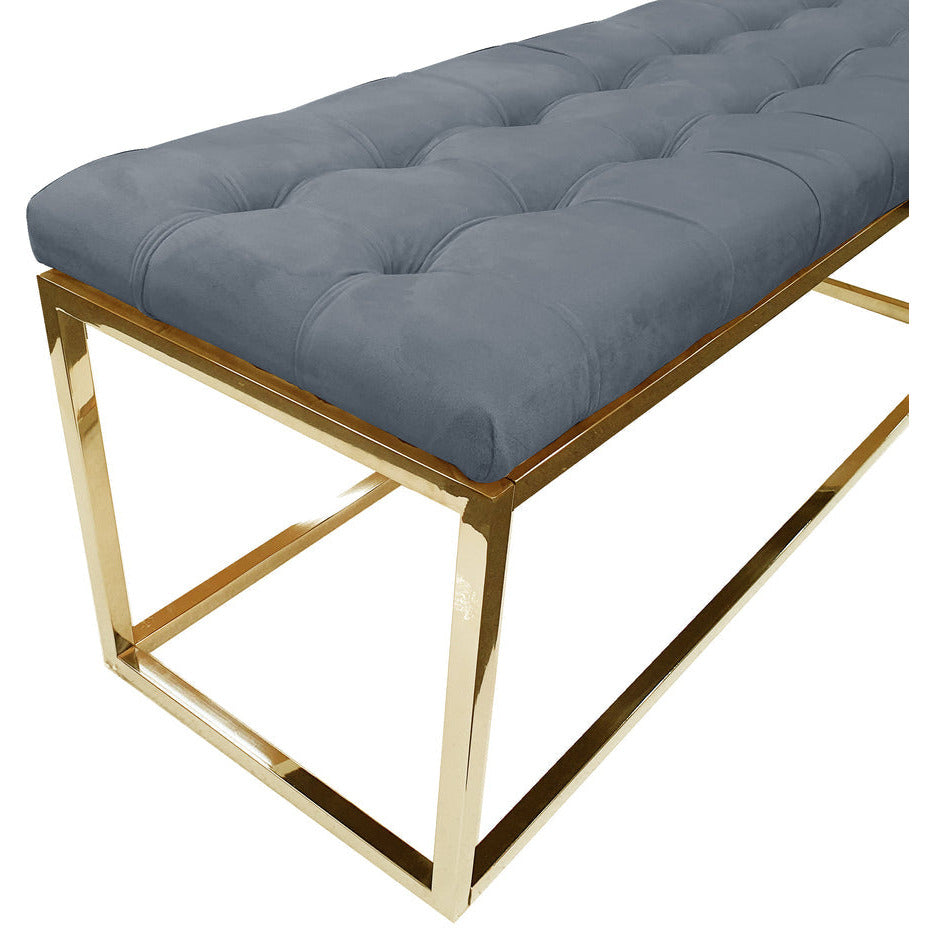 Holly Gold / Grey Ottoman