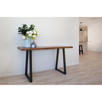 Begonia Console Table 140cm Live Edge Solid Mango Wood Unique Furniture -Natural