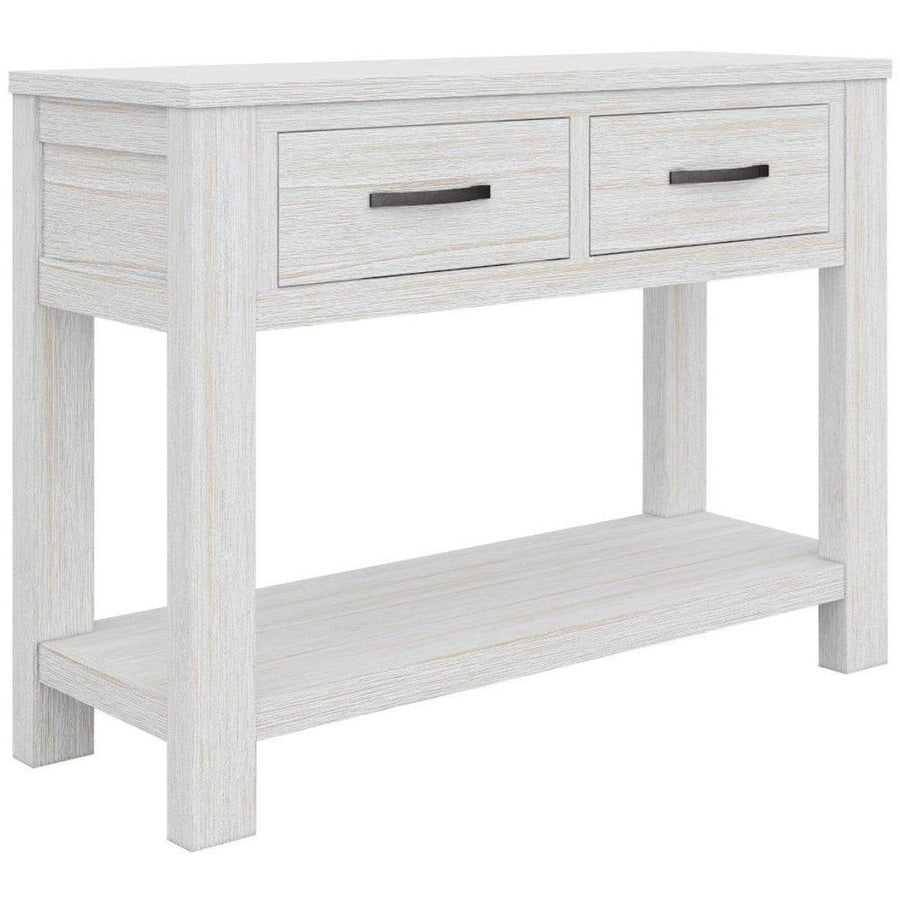 Foxglove Console Hallway Entry Table 110cm Solid Mt Ash Timber Wood - White