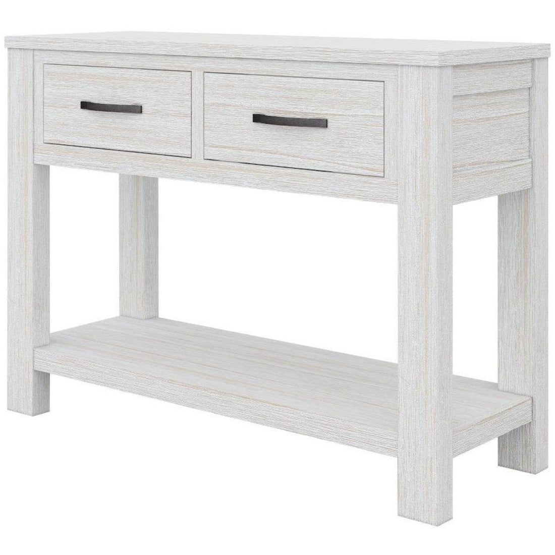 Foxglove Console Hallway Entry Table 110cm Solid Mt Ash Timber Wood - White