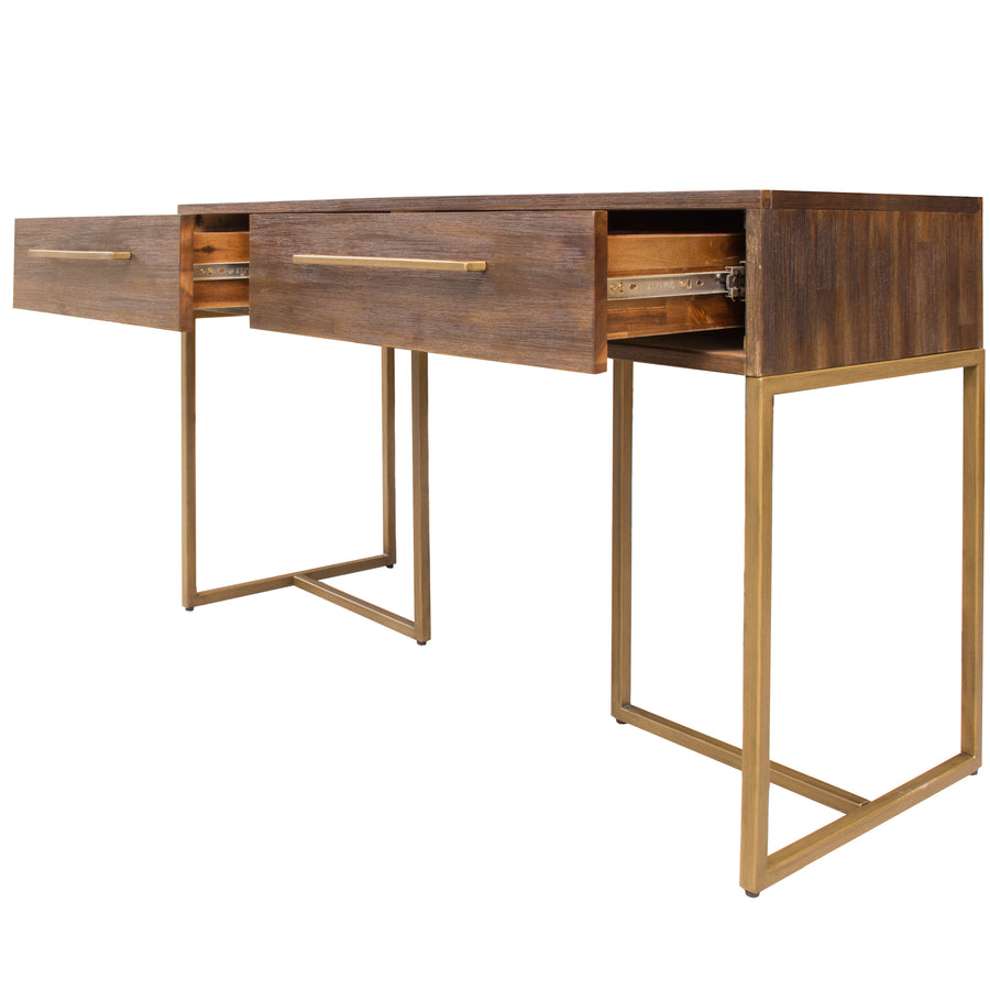 Tuberose Console Hallway Entry Table 120cm Solid Acacia Timber Wood - Brown