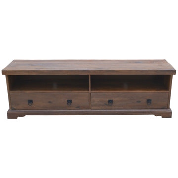 Florence Entertainment TV Unit 180cm 2 Drawer Solid Mango Timber Wood