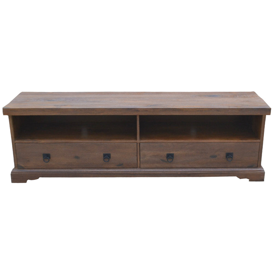 Florence Entertainment TV Unit 180cm 2 Drawer Solid Mango Timber Wood