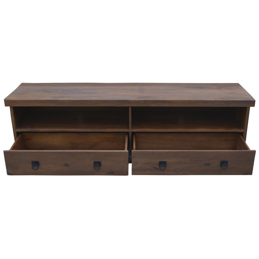 Florence Entertainment TV Unit 180cm 2 Drawer Solid Mango Timber Wood