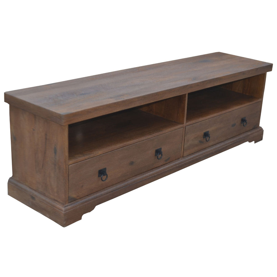 Florence Entertainment TV Unit 180cm 2 Drawer Solid Mango Timber Wood