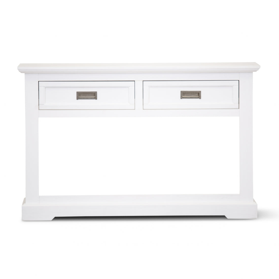 Console Hallway Entry Table 125cm Solid Acacia Timber Wood Coastal -White
