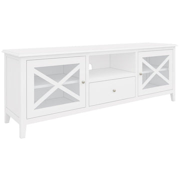 Daisy Entertainment TV Unit 210cm Solid Acacia Wood Hampton - White