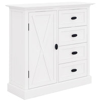 Beechworth Tallboy 4 Chest of Drawers Solid Pine Wood Storage Cabinet - White