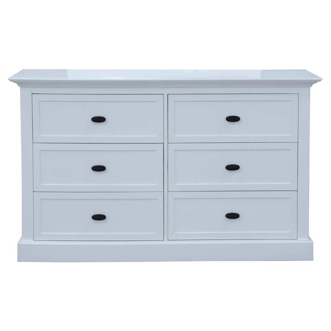 Beechworth Dresser 6 Chest of Drawers Pine Wood Storage Cabinet Hampton - White