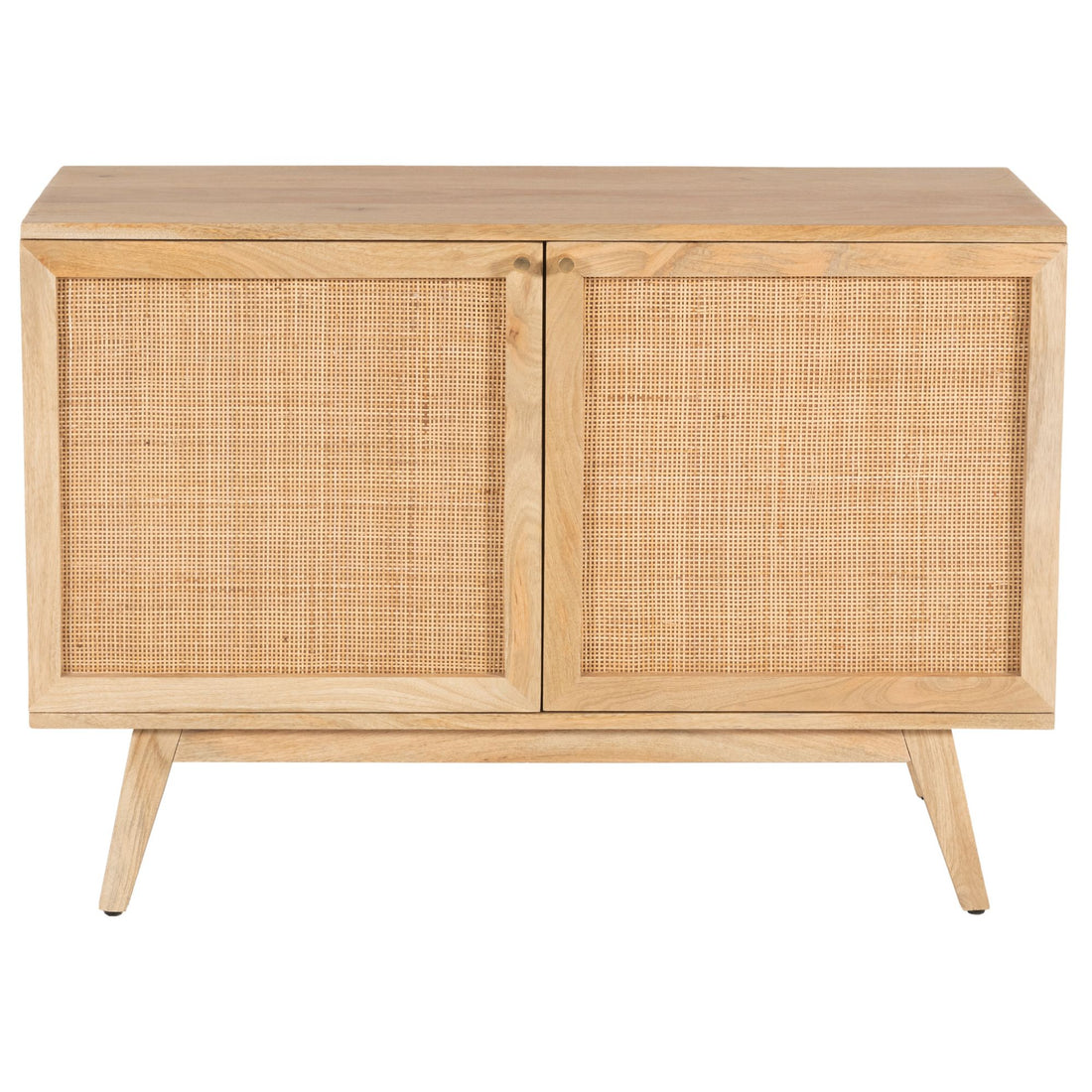 Olearia Buffet Table 100cm 2 Door Solid Mango Wood Storage Cabinet Natural