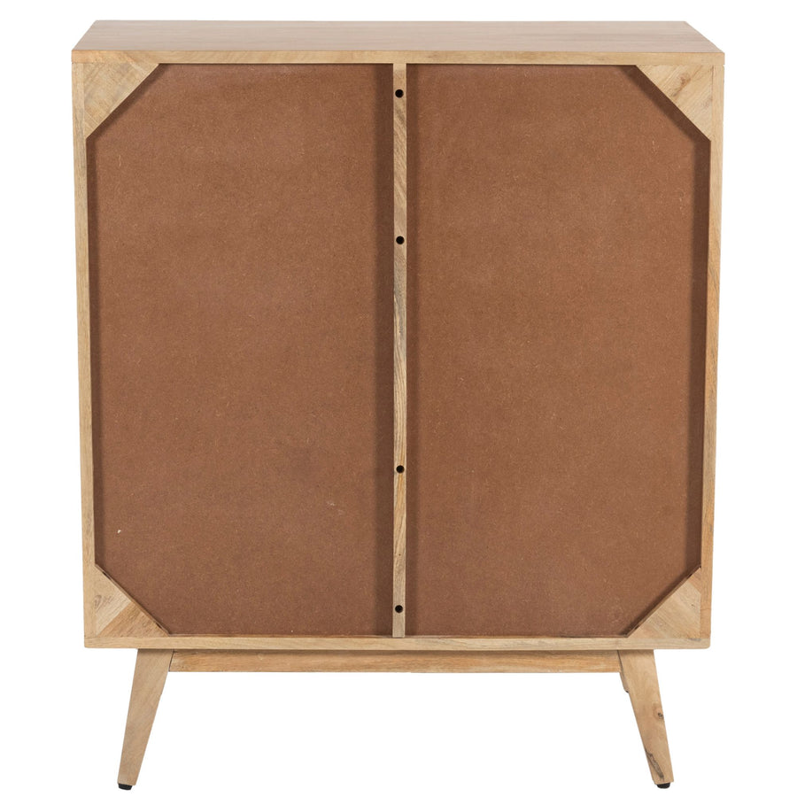 Storage Cabinet Buffet Chest of 4 Drawer Mango Wood Rattan Natural
