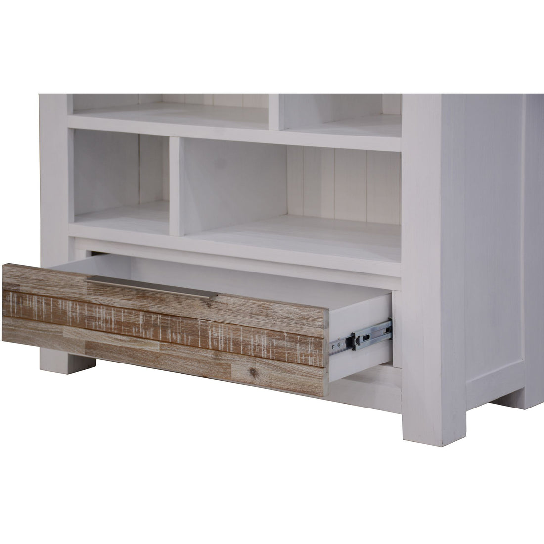 Plumeria Bookshelf 200cm Bookcase Display Unit Solid Acacia Timber Wood