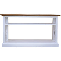 Beechworth Console Hallway Entry Table 140cm Solid Pine Wood Hampton - Grey