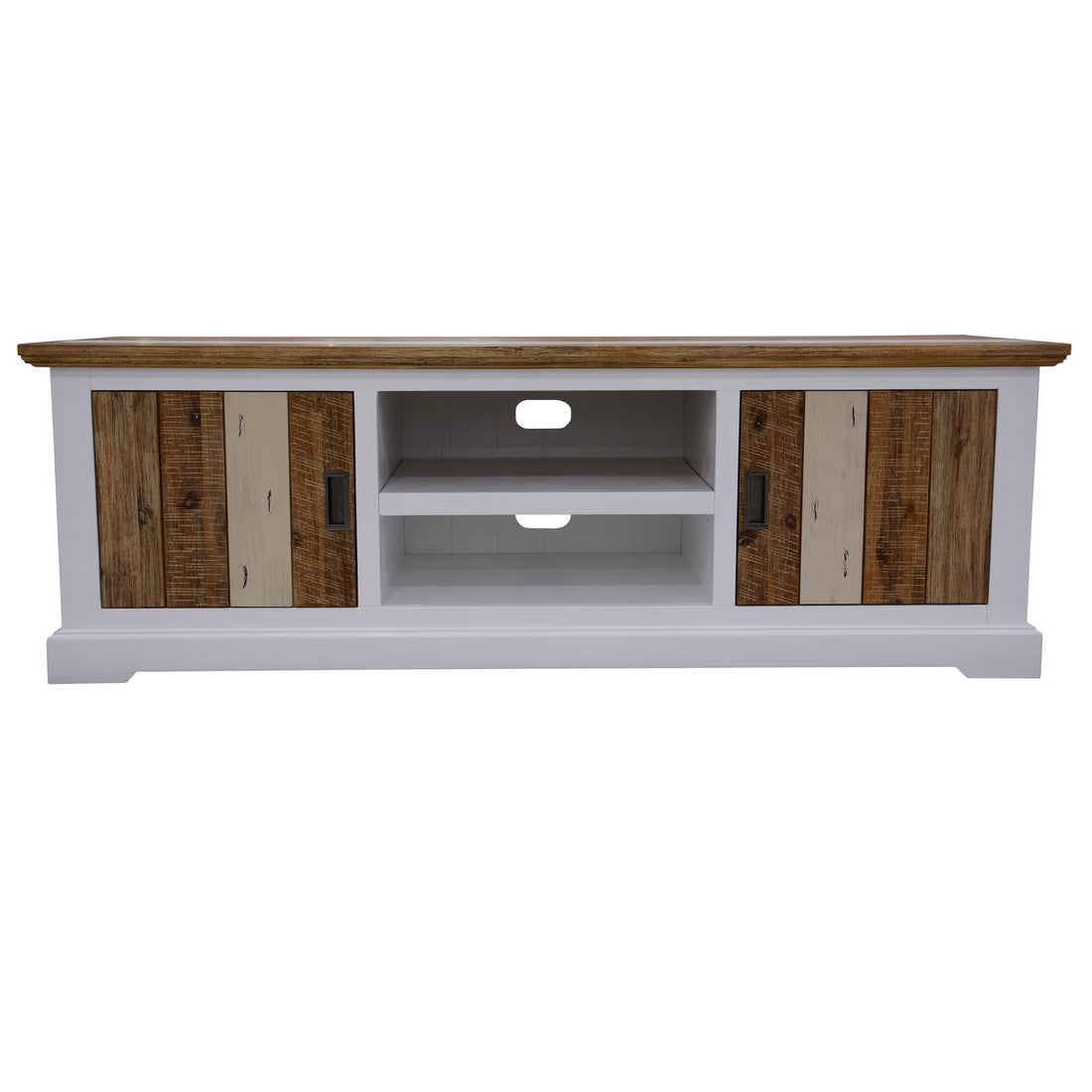 Orville Entertainment TV Unit 180cm 2 Door Solid Acacia Timber - Multi Color