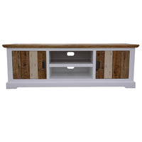 Orville Entertainment TV Unit 180cm 2 Door Solid Acacia Timber - Multi Color