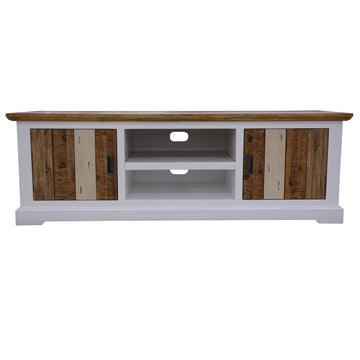 Orville Entertainment TV Unit 180cm 2 Door Solid Acacia Timber - Multi Color