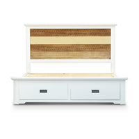 Orville 5pc Queen Bed Frame Suite Bedside Dresser Furniture Package - Multi Color