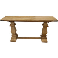 Console Entry Hallway Table 160cm Pedestal Mango Wood - Honey Wash