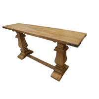 Console Entry Hallway Table 160cm Pedestal Mango Wood - Honey Wash
