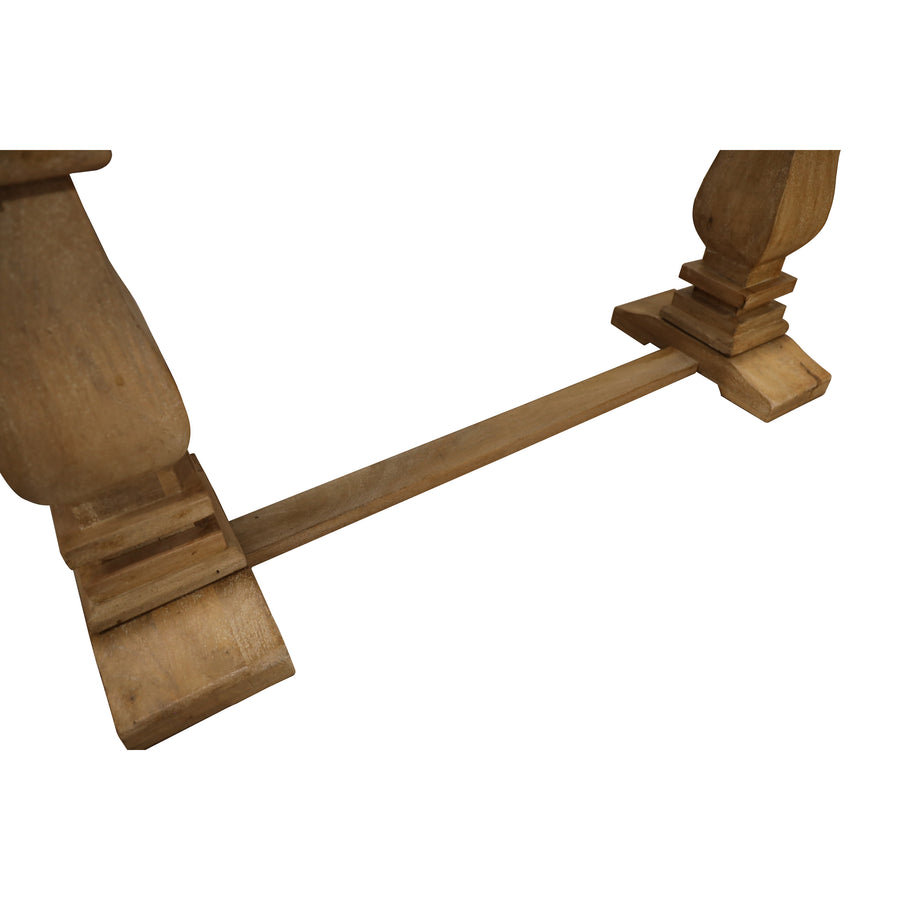 Console Entry Hallway Table 160cm Pedestal Mango Wood - Honey Wash