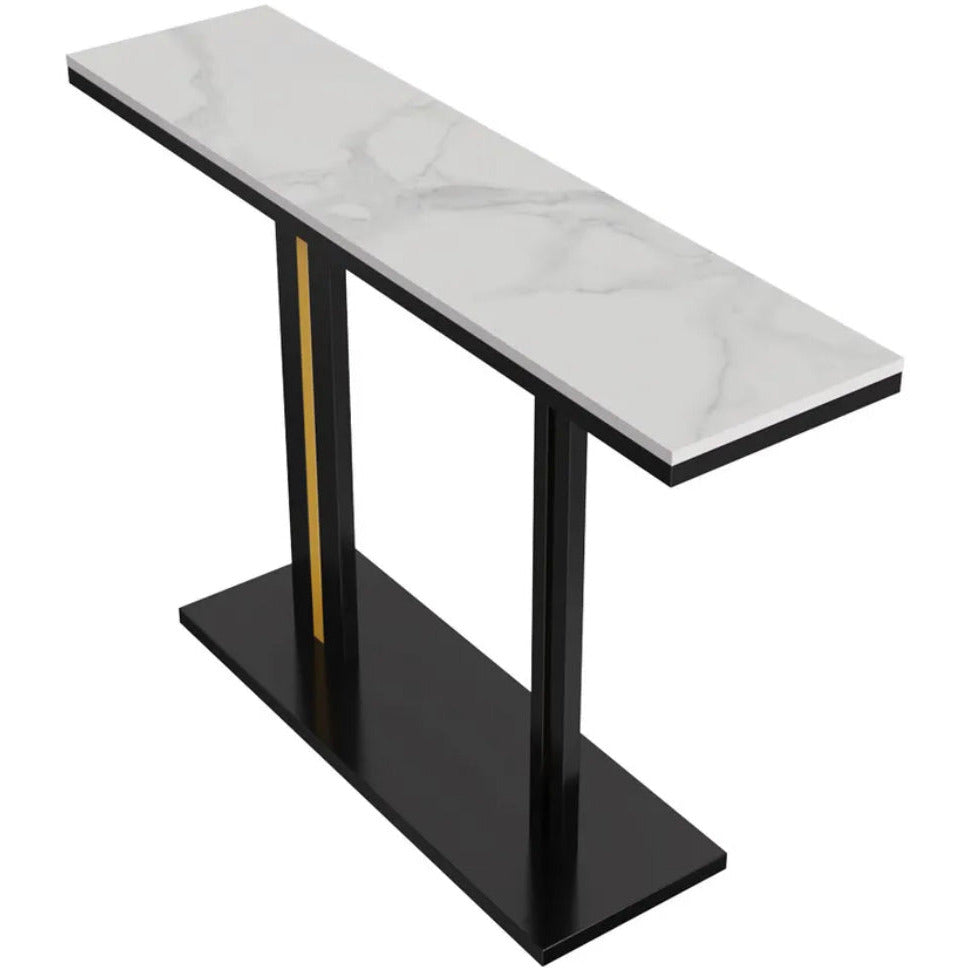 Interior Ave - Pandora Stone Marble Console - Marble & Black