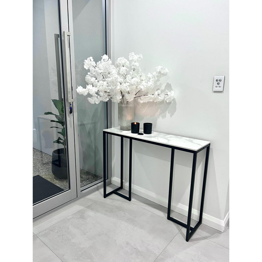 Interior Ave - Stone Marble Console - Marble & Black