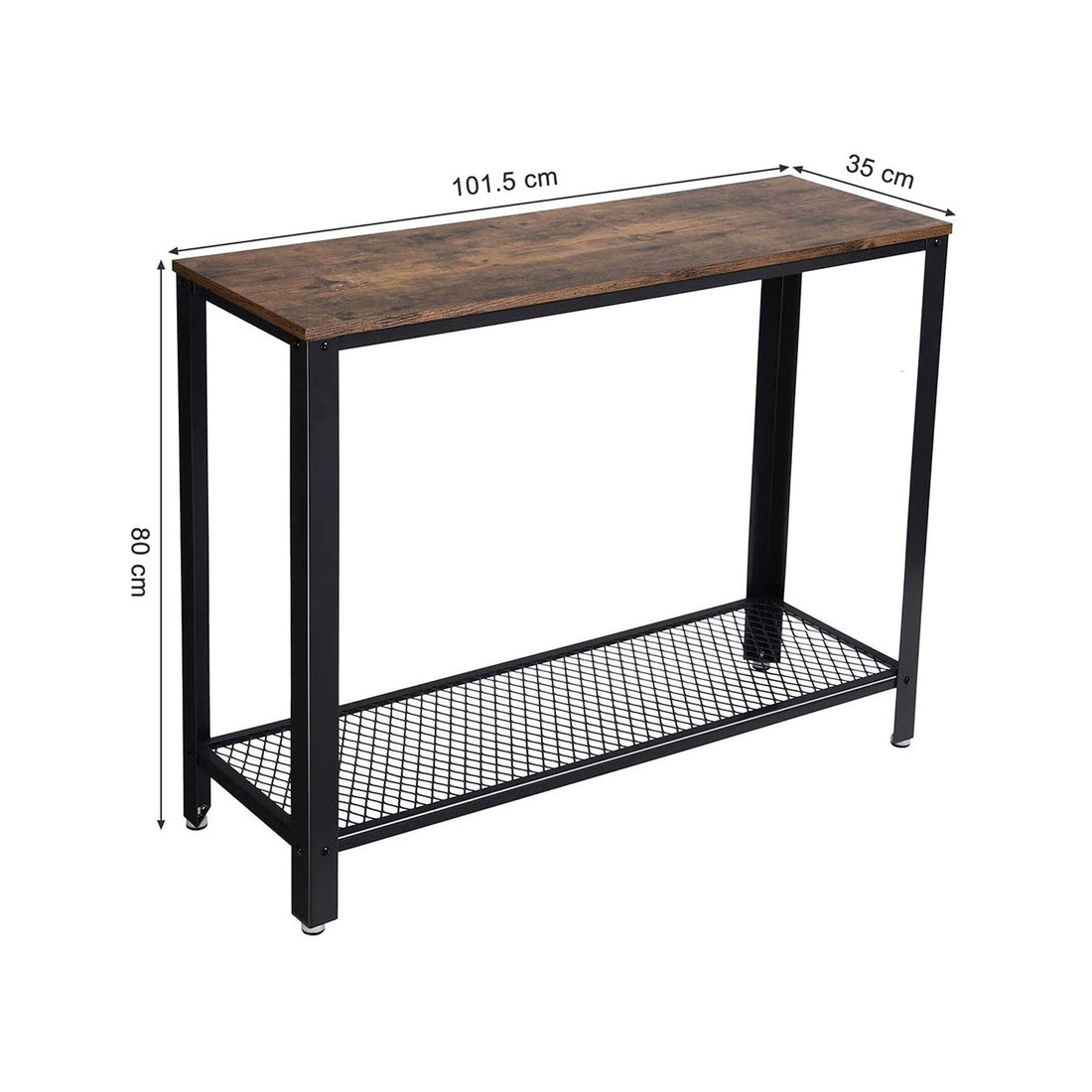 Console Table with Mesh Shelf