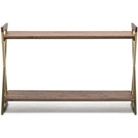 Wooden Entryway Hallway Console Table with Shelves