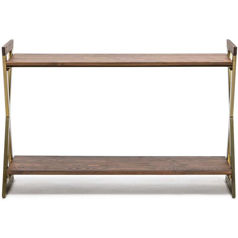 Wooden Entryway Hallway Console Table with Shelves