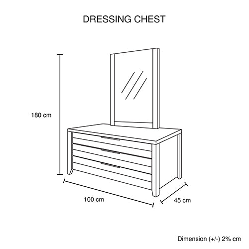 5 Pieces Bedroom Queen Suite - Oak Bed, Bedside Table, Tallboy & Dresser