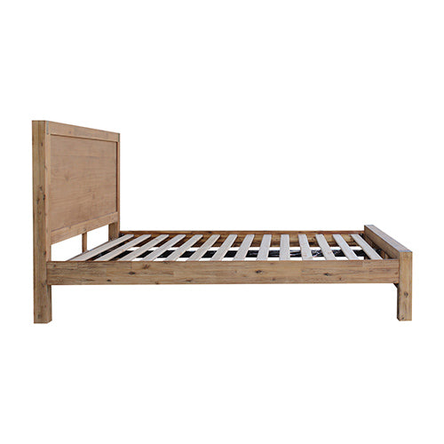 3 Piece Bedroom Single Suite in Solid Wood Veneered Oak - Bed, Bedside Table
