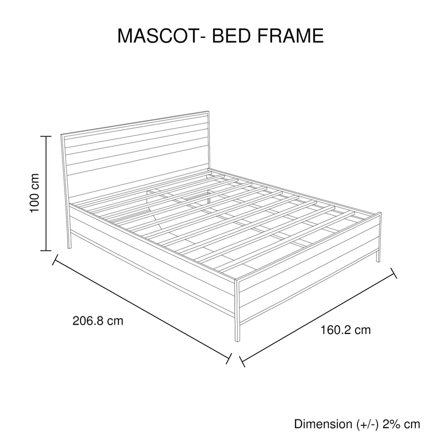 Oak Bedframe - Queen