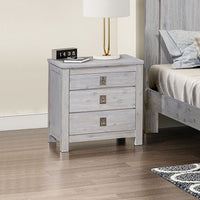 Acacia Ash Wood Bedside Table with 2 drawers