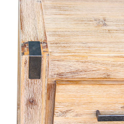 Natural Oak Bedside Table with 2 drawers