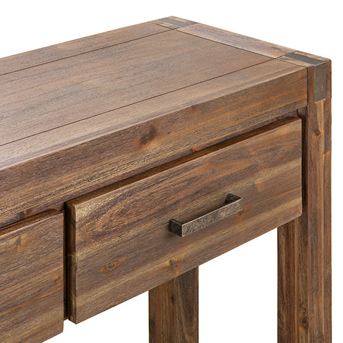 Hallway Sidetable with 2 Storage Drawers and Acacia Wooden Frame